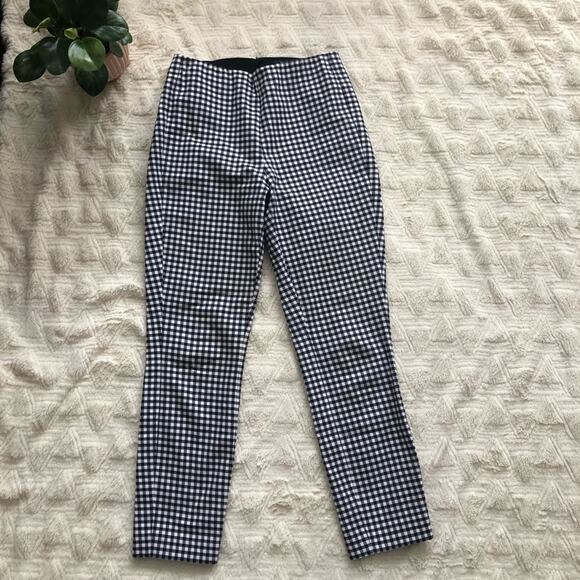 Rag & Bone Simone Gingham High Rise Pants - Picture 2 of 7